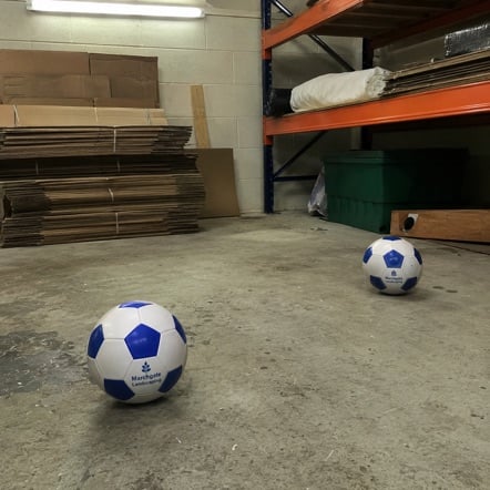 Custom training soccer ball - customer photo
