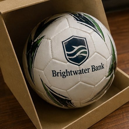 Customized soccer balls for corporate sponsors