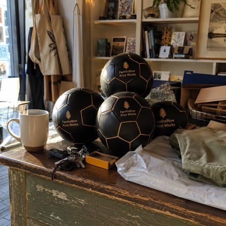 Soccer balls with logo printing - customer photo